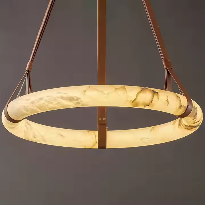 Spanish Alabaster Chandelier Ceiling Light