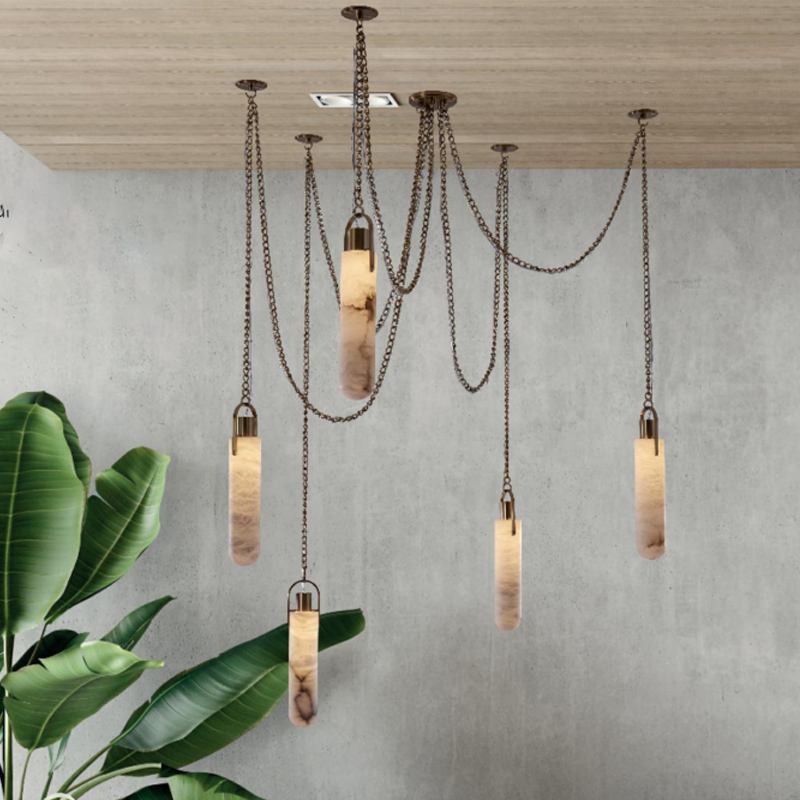 Alabaster Chandelier for Kitchen Island