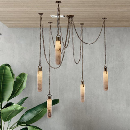 Alabaster Chandelier for Kitchen Island