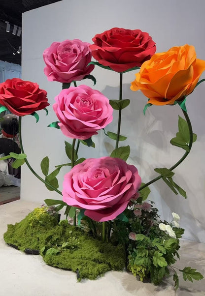 Giant Paper Rose Wedding Display Set