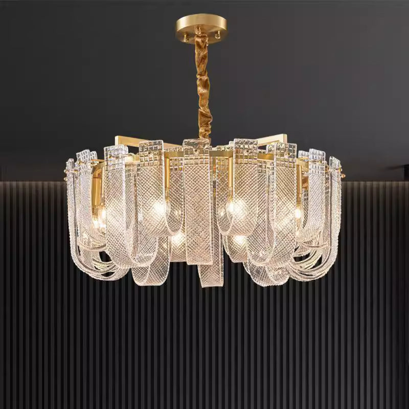 Nordic Brass Crystal Chandelier