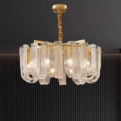 Nordic Brass Crystal Chandelier