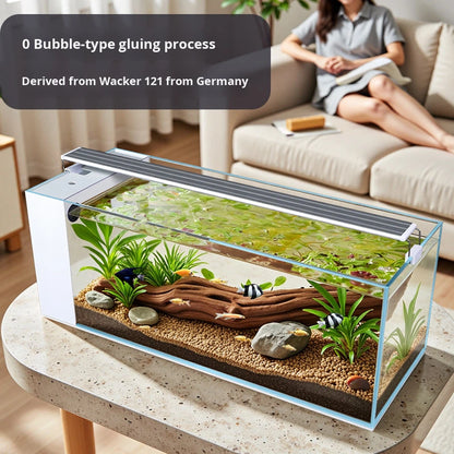 Ultra White Glass Desktop Living Room Fish Tank