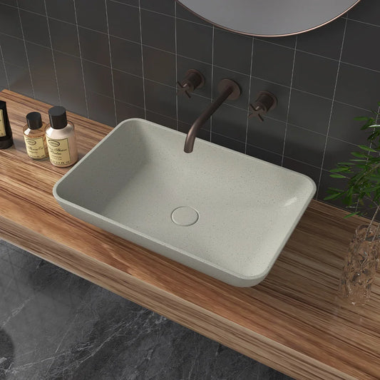 Rectangle Wash Hand Sink For Apartment Bathroom
