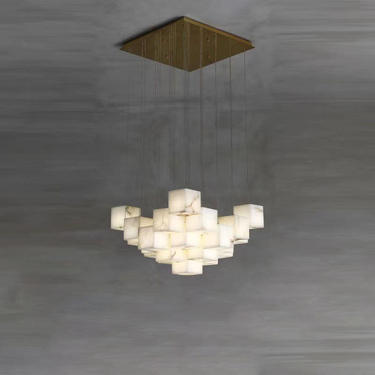 Natural Alabaster Chandelier for Dining Room