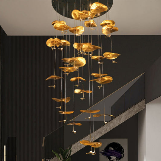 Hotel Duplex Staircase Brass Chandelier