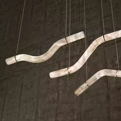 Simple Alabaster Chandelier