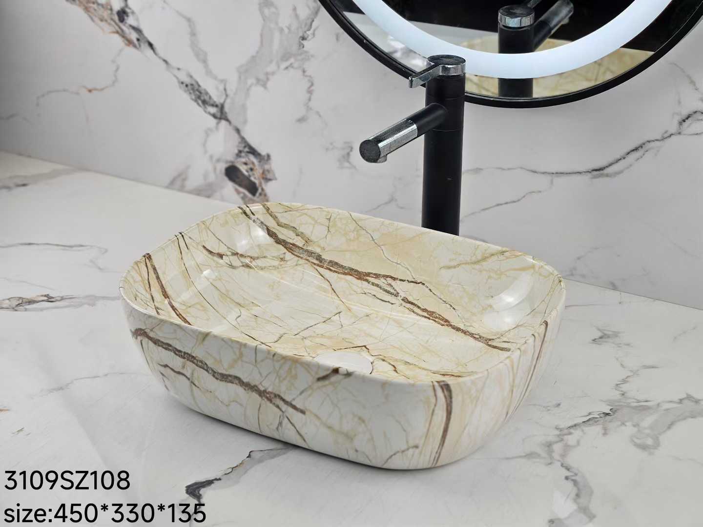 Compact Ceramic Bathroom Sink