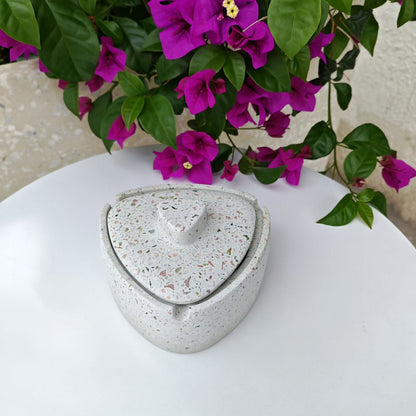 Terrazzo ashtray with lid