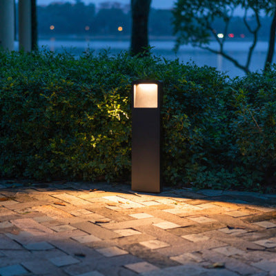 Minimalist Square LED Bollard Light for Garden