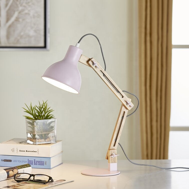 Nordic Wooden Square Bedside Lamp