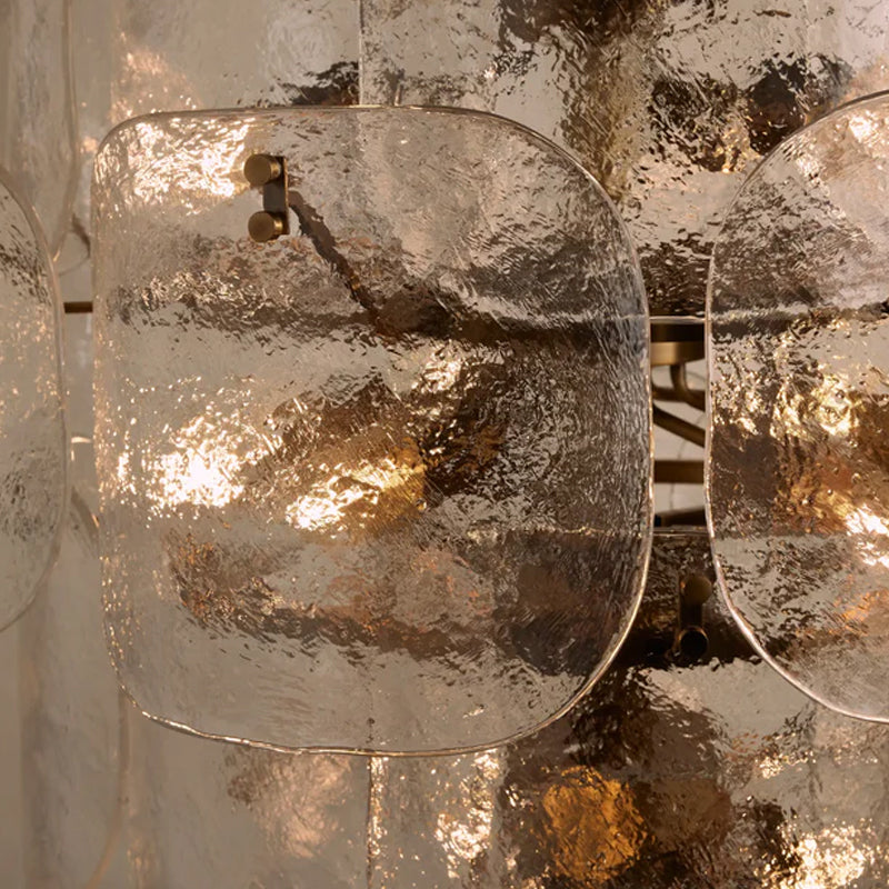 Home Office Curved Glass Chandelier