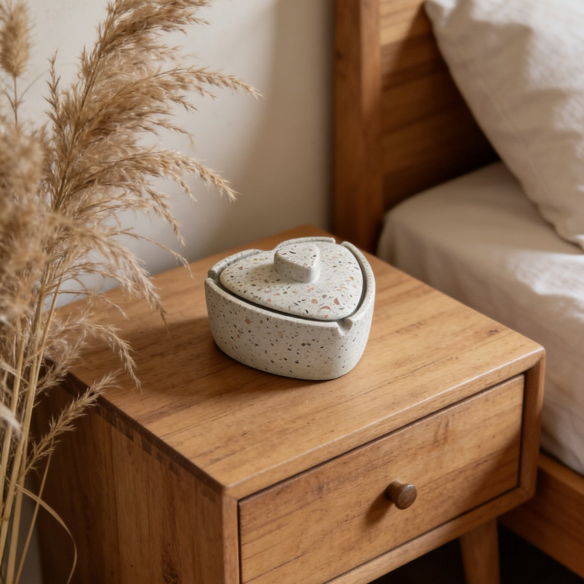 Terrazzo ashtray with lid