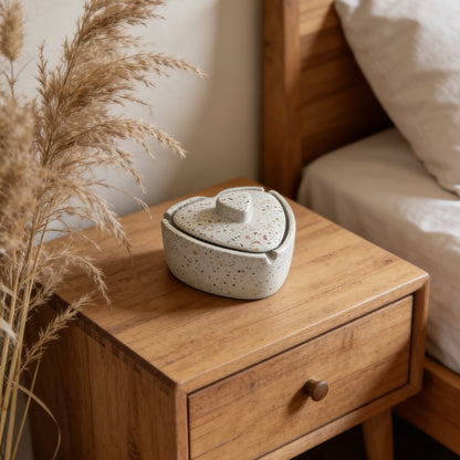 Terrazzo ashtray with lid