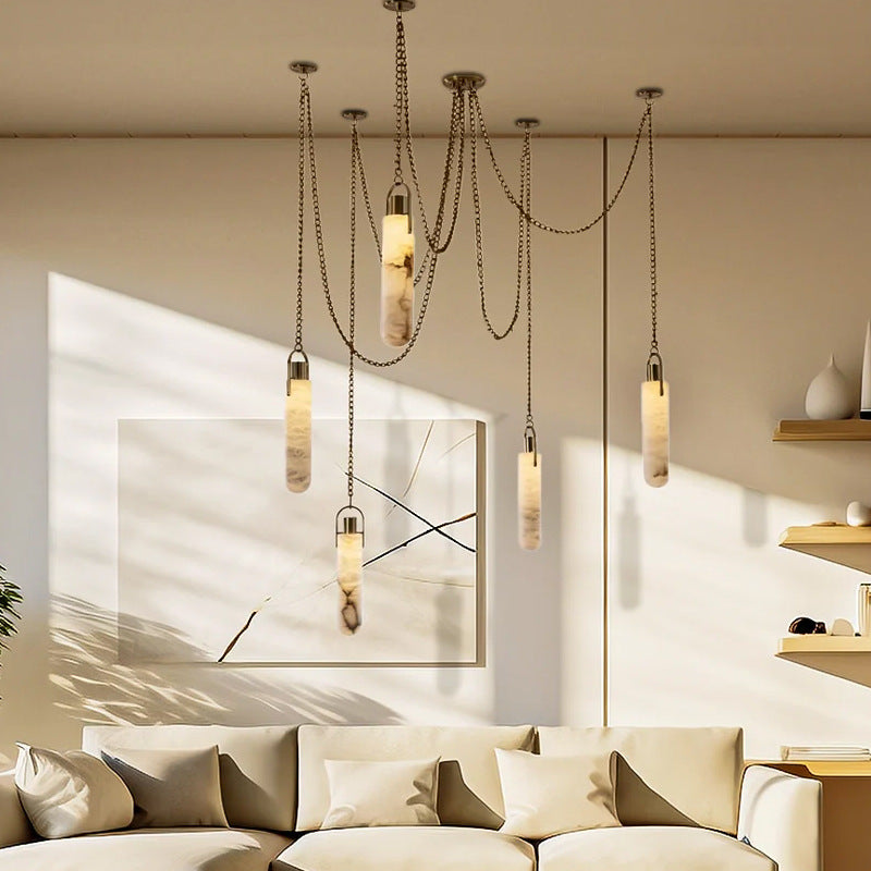 Alabaster Chandelier for Kitchen Island