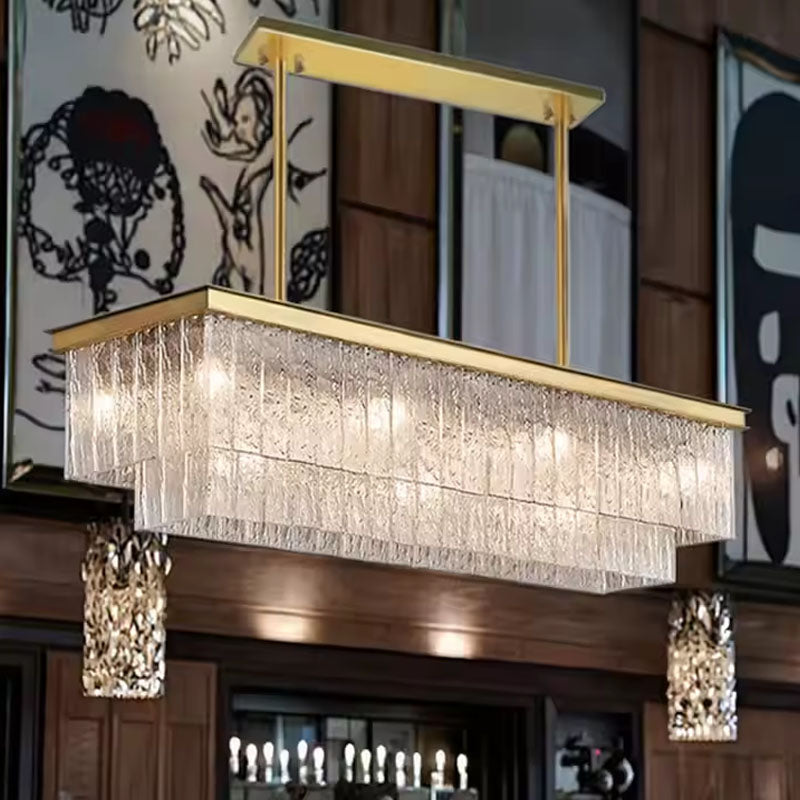 Modern Luxury Post Crystal Chandelier