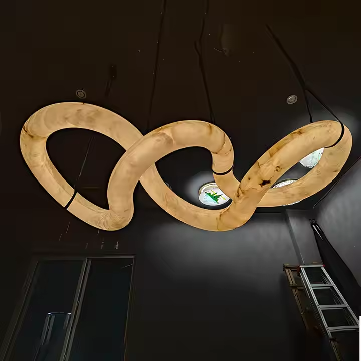Handcrafted Alabaster Chandelier Home Decor