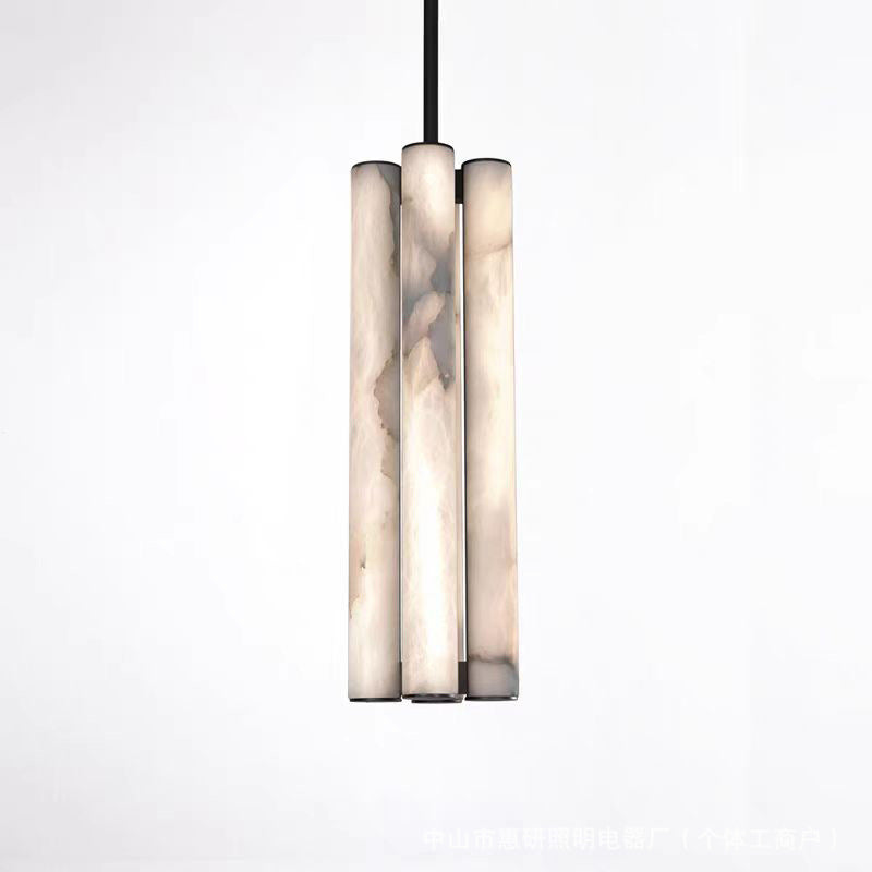 Alabaster Chandelier for Marble Duplex Staircase