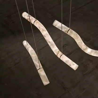Simple Alabaster Chandelier