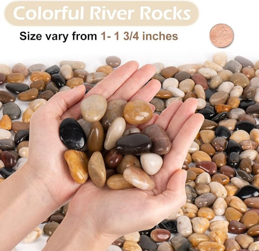 Polished Natural Mixed Pebbles Landscaping Stones