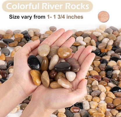 Polished Natural Mixed Pebbles Landscaping Stones