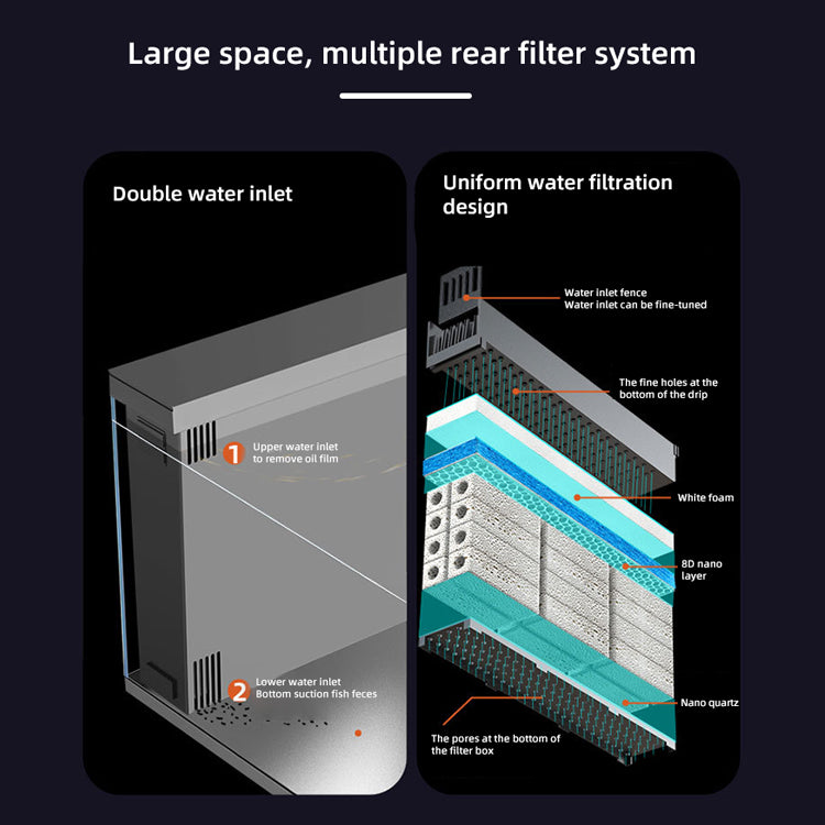 Customized Right-angle Glass Aquarium Multi-functional