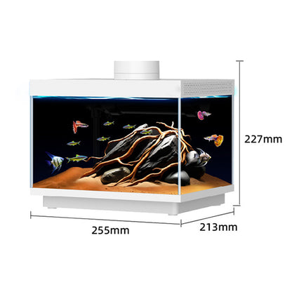 DC5V 2A Square Glass Aquarium 4W RGB LED Oxygen Pump
