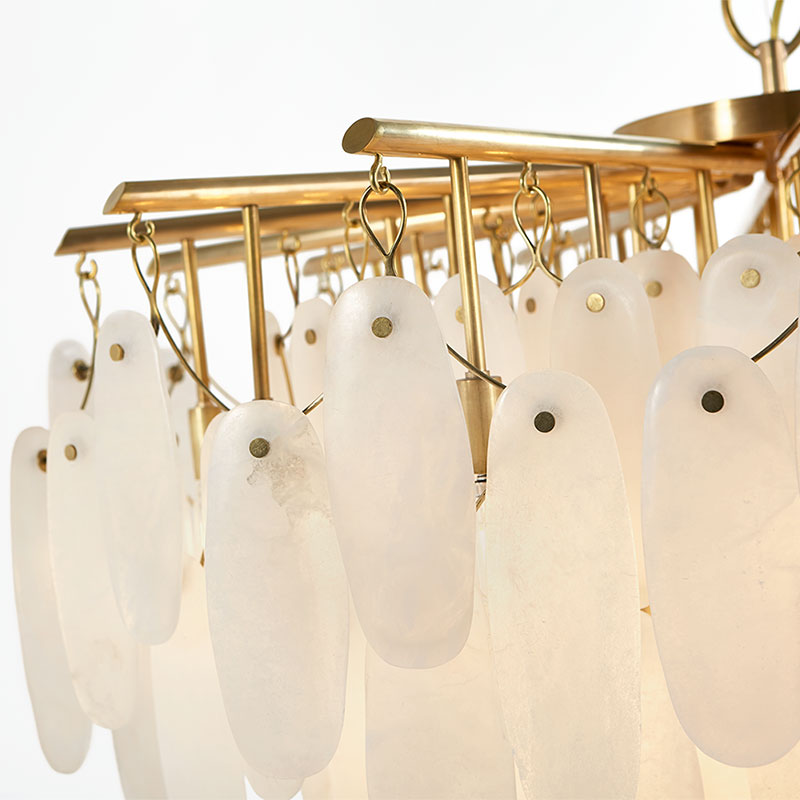 Natural Alabaster Chandelier for Dining Room