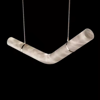 Simple Alabaster Chandelier