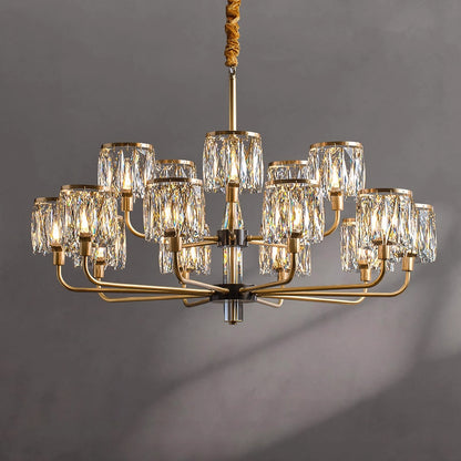 Modern Farmhouse Crystal Chandelier
