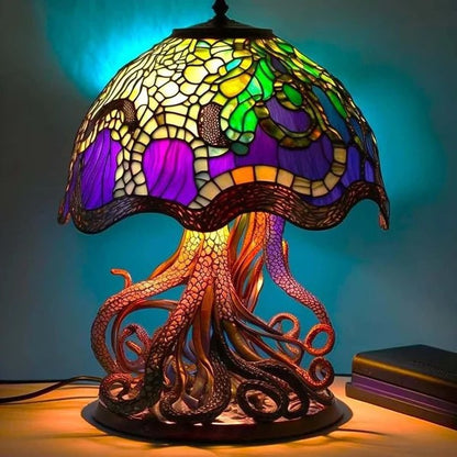 Boho Resin Mushroom Table Lamp