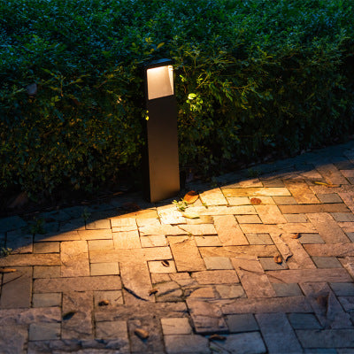 Minimalist Square LED Bollard Light for Garden