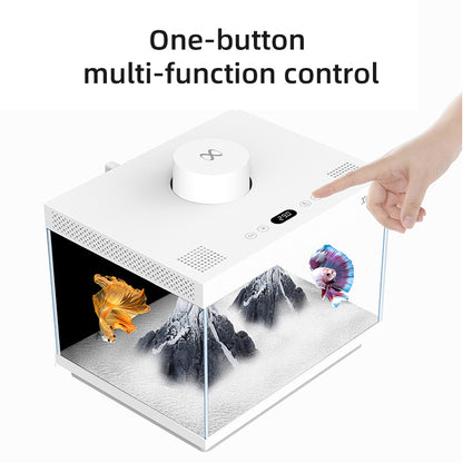 DC5V 2A Square Glass Aquarium 4W RGB LED Oxygen Pump