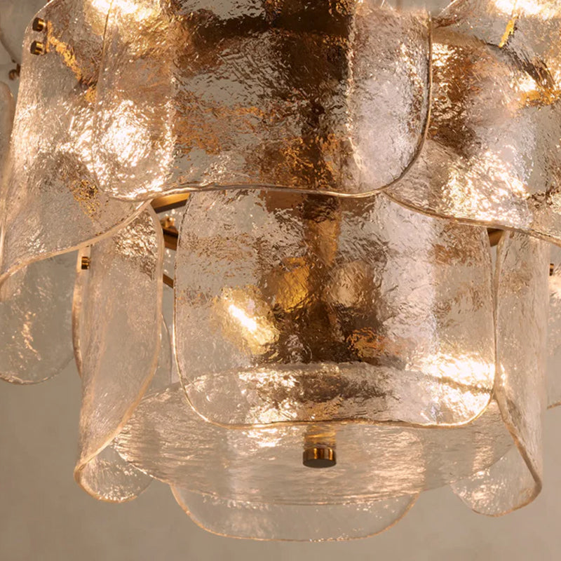 Home Office Curved Glass Chandelier