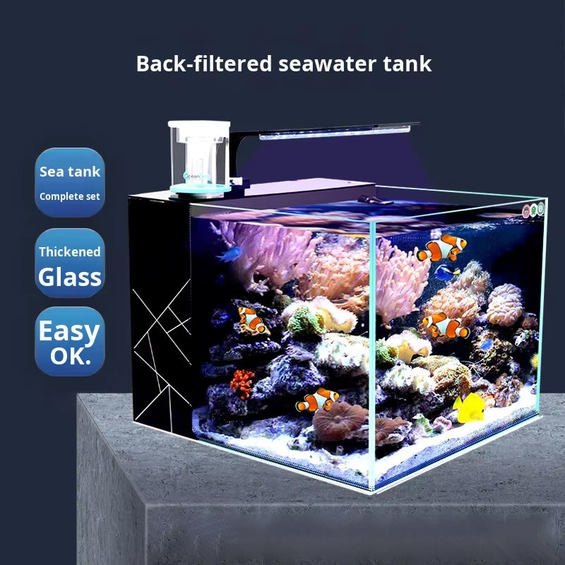 Modern Thickened Glass Seawater Aquarium