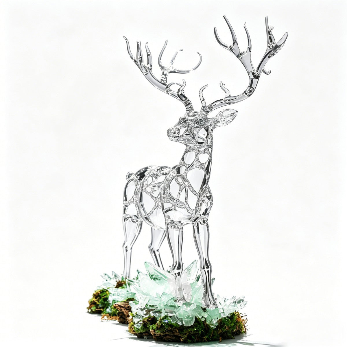 Transparent Deer Art Sculpture