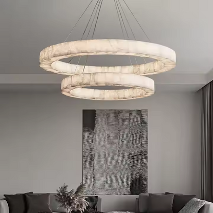 Natural Alabaster Bubble Ceiling Light Fixture