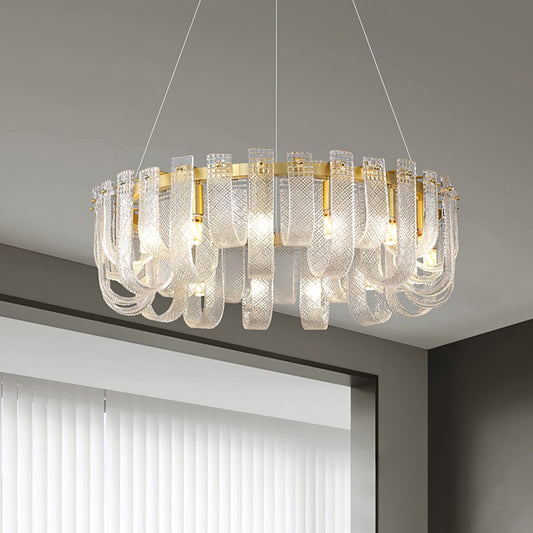 Nordic Brass Crystal Chandelier