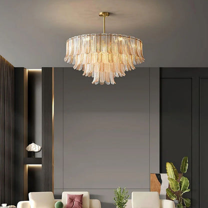 French Brass Luxury Crystal Chandelier