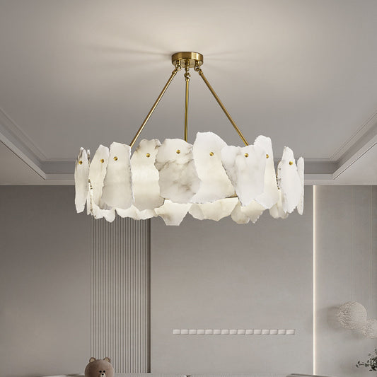 Natural Alabaster Chandelier for Dining Room