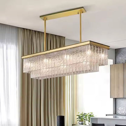 Modern Luxury Post Crystal Chandelier