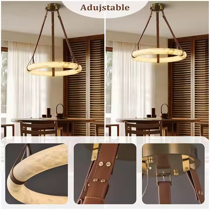Spanish Alabaster Chandelier Ceiling Light