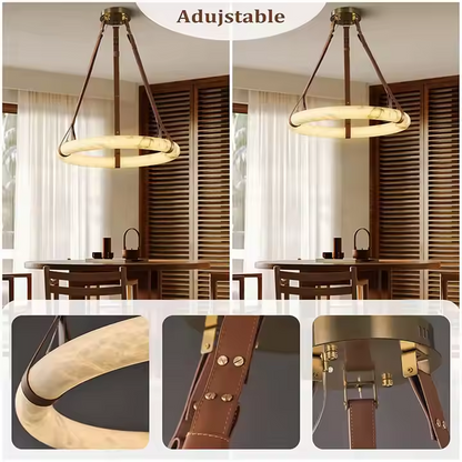 Spanish Alabaster Chandelier Ceiling Light