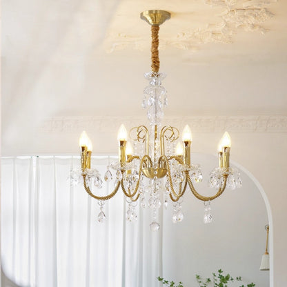 Palace Clothing Store Brass Crystal Lamp
