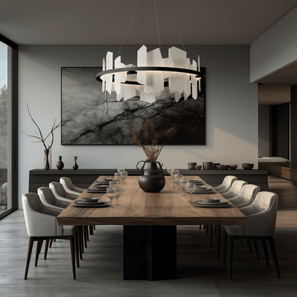 Natural Alabaster Chandelier for Dining Room