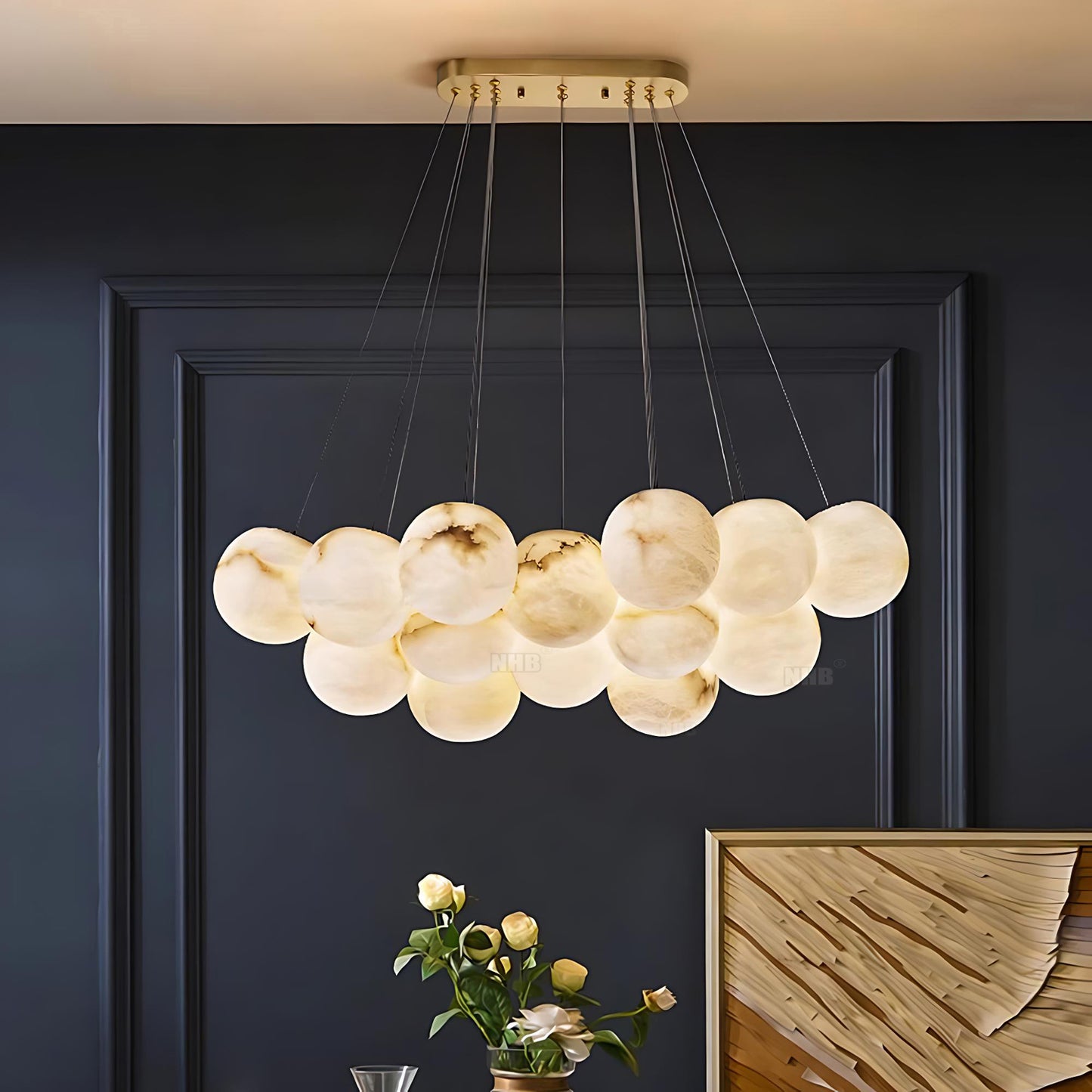 Brass and Marble Home Decor Pendant Light