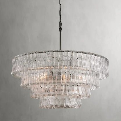 Custom Round Art Glass Pendant Chandelier