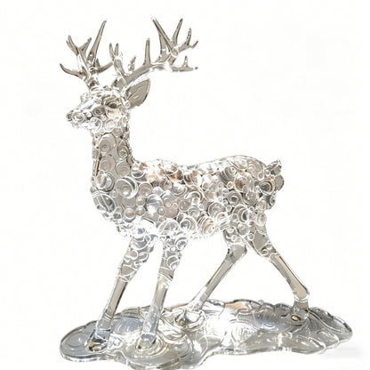 Ice Texture Deer Sculpture