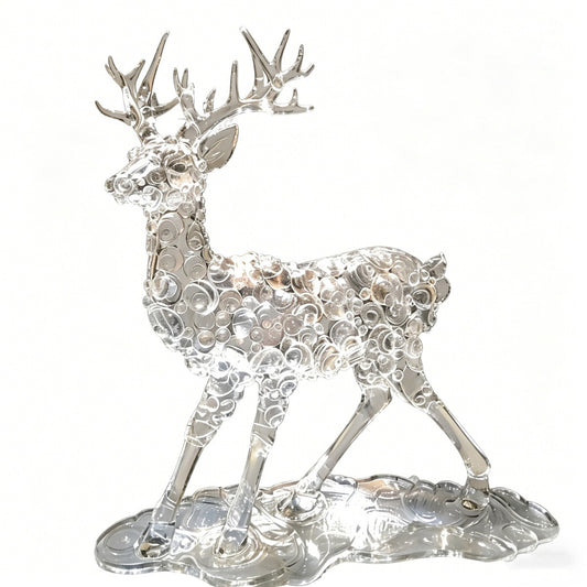Ice Texture Deer Sculpture