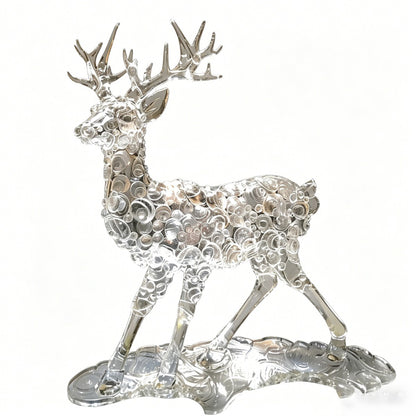 Ice Texture Deer Sculpture